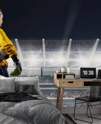 murale da parete con calcio chiamato Goalkeeper per camere da letto, club sportivi e scuole murale da parete con calcio chiamato Goalkeeper per camere da letto, club sportivi e scuole