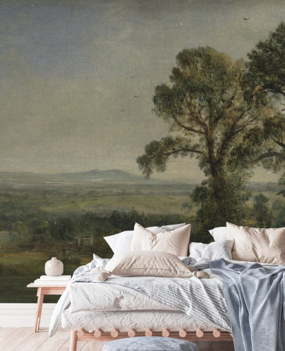 kunstmuurschildering genaamd Bardon Hill, Coleorton Hall van John Constable voor slaapkamers en kantoren aan huis