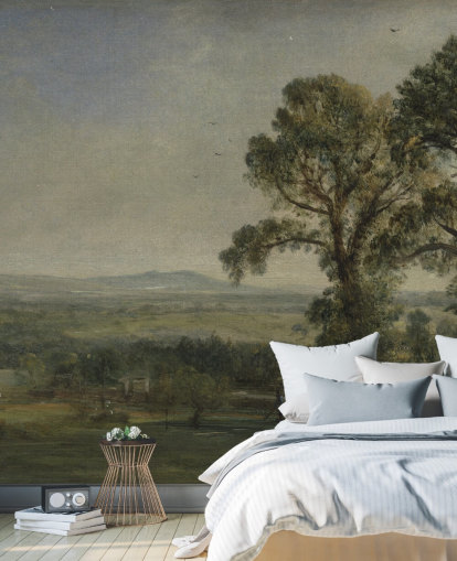 kunstvægmaleri kaldet Bardon Hill, Coleorton Hall af John Constable til soveværelser og hjemmekontorer