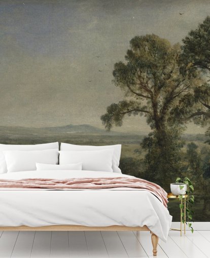 mural de pared de bellas artes llamado Bardon Hill, Coleorton Hall de John Constable para dormitorios y oficinas en casa