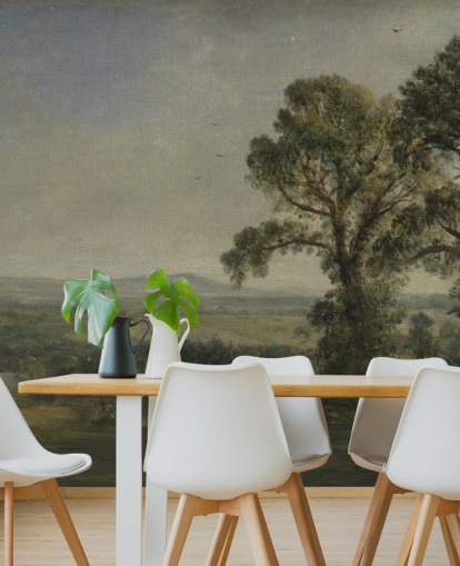 kunstmuurschildering genaamd Bardon Hill, Coleorton Hall van John Constable voor slaapkamers en kantoren aan huis kunstmuurschildering genaamd Bardon Hill, Coleorton Hall van John Constable voor slaapkamers en kantoren aan huis