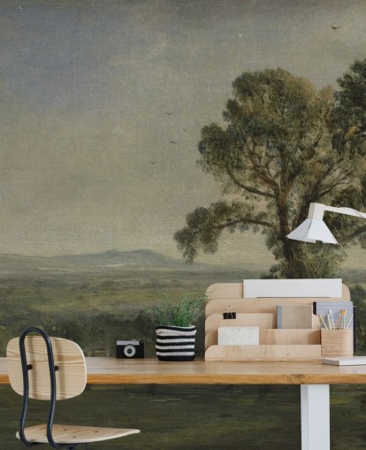 kunstmuurschildering genaamd Bardon Hill, Coleorton Hall van John Constable voor slaapkamers en kantoren aan huis kunstmuurschildering genaamd Bardon Hill, Coleorton Hall van John Constable voor slaapkamers en kantoren aan huis
