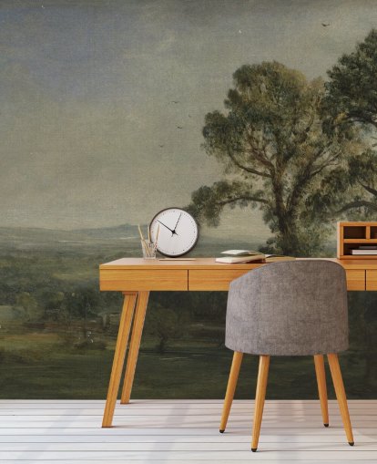 kunstveggmaleri kalt Bardon Hill, Coleorton Hall av John Constable for soverom og hjemmekontorer