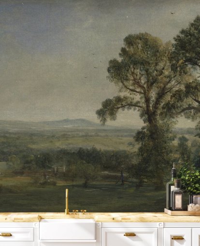 fine art wall mural called Bardon Hill, Coleorton Hall by John Constable for bedrooms and home offices fine art wall mural called Bardon Hill, Coleorton Hall by John Constable for bedrooms and home offices