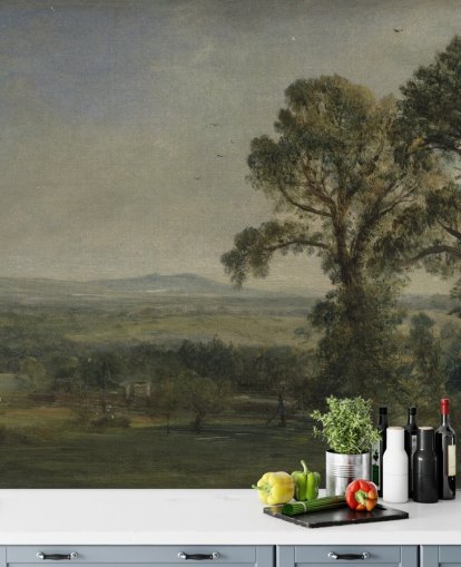 John Constablen taide-seinämaalaus nimeltä Bardon Hill, Coleorton Hall makuuhuoneisiin ja kotitoimistoihin