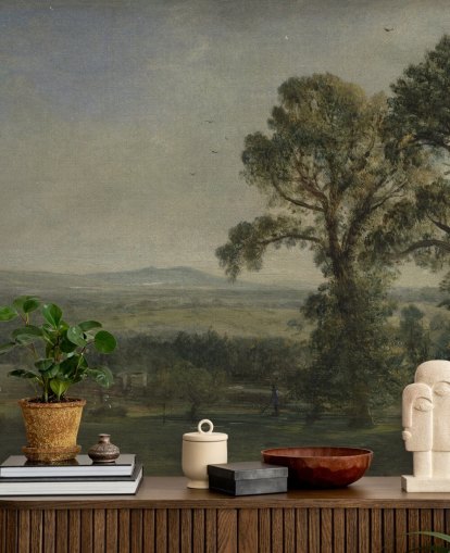 kunstvægmaleri kaldet Bardon Hill, Coleorton Hall af John Constable til soveværelser og hjemmekontorer