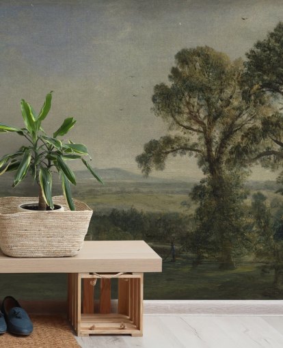 mural de pared de bellas artes llamado Bardon Hill, Coleorton Hall de John Constable para dormitorios y oficinas en casa