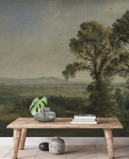 konstväggmålning som heter Bardon Hill, Coleorton Hall av John Constable för sovrum och hemmakontor