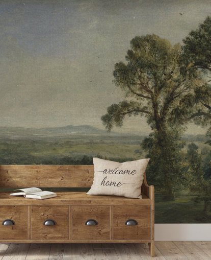 mural de parede de belas artes chamado Bardon Hill, Coleorton Hall de John Constable para quartos e escritórios domésticos