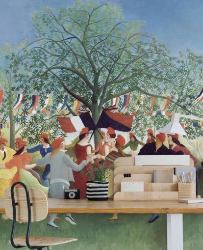 fine art wallpaper mural called A Centennial of Independence by Henri Rousseau