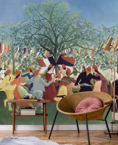 fine art wallpaper mural called A Centennial of Independence by Henri Rousseau fine art wallpaper mural called A Centennial of Independence by Henri Rousseau