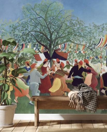 papier peint mural d'art intitulé Un centenaire de l'indépendance par Henri Rousseau