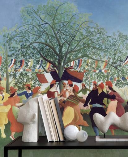 fine art wallpaper mural called A Centennial of Independence by Henri Rousseau fine art wallpaper mural called A Centennial of Independence by Henri Rousseau