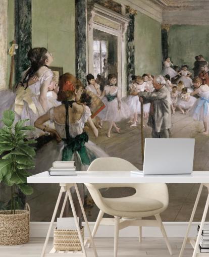 konst tapet som heter The Dance Class av Edgar Degas för sovrum och vardagsrum