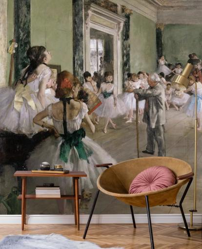 konst tapet som heter The Dance Class av Edgar Degas för sovrum och vardagsrum konst tapet som heter The Dance Class av Edgar Degas för sovrum och vardagsrum