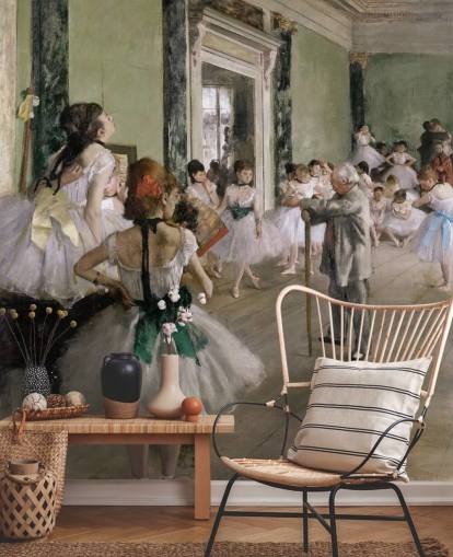 papier peint d'art intitulé The Dance Class d'Edgar Degas pour les chambres et les salons papier peint d'art intitulé The Dance Class d'Edgar Degas pour les chambres et les salons