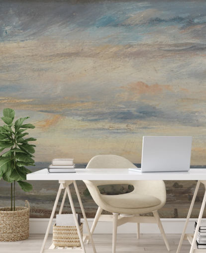 mural de papel pintado de bellas artes llamado Cloud Study, Early Morning, Looking East from Hampstead de John Constable