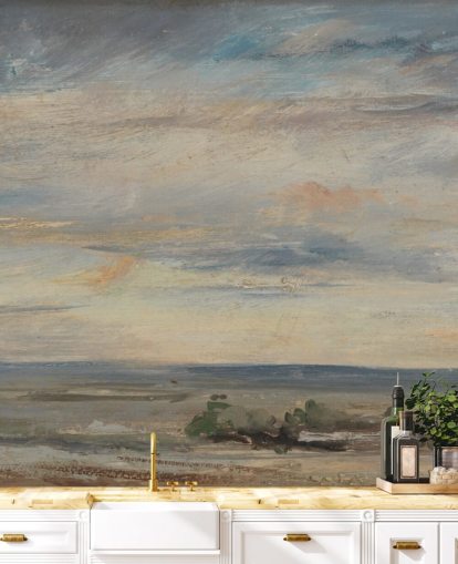kunsttapet vægmaleri kaldet Cloud Study, Early Morning, Looking East from Hampstead af John Constable kunsttapet vægmaleri kaldet Cloud Study, Early Morning, Looking East from Hampstead af John Constable