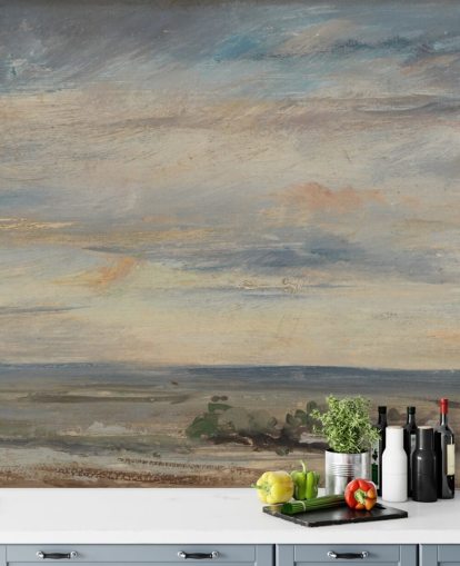 carta da parati d'arte chiamata Cloud Study, Early Morning, Looking East from Hampstead di John Constable