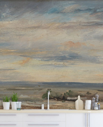 fine art wallpaper mural called Cloud Study, Early Morning, Looking East from Hampstead by John Constable fine art wallpaper mural called Cloud Study, Early Morning, Looking East from Hampstead by John Constable