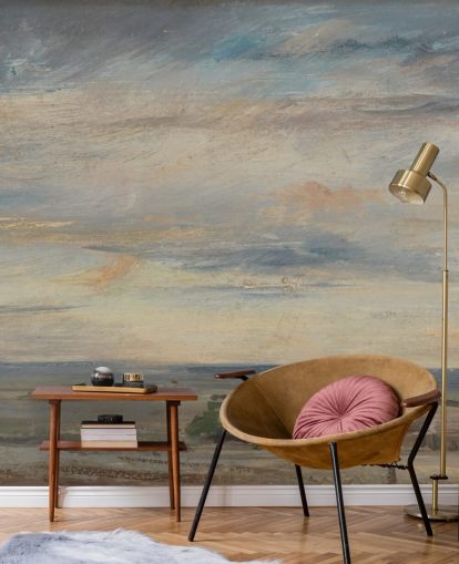 mural de papel pintado de bellas artes llamado Cloud Study, Early Morning, Looking East from Hampstead de John Constable