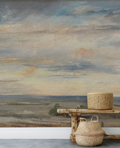kunsttapet vægmaleri kaldet Cloud Study, Early Morning, Looking East from Hampstead af John Constable