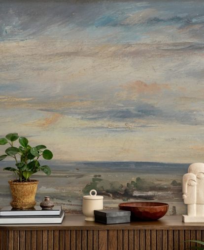 kunsttapet vægmaleri kaldet Cloud Study, Early Morning, Looking East from Hampstead af John Constable