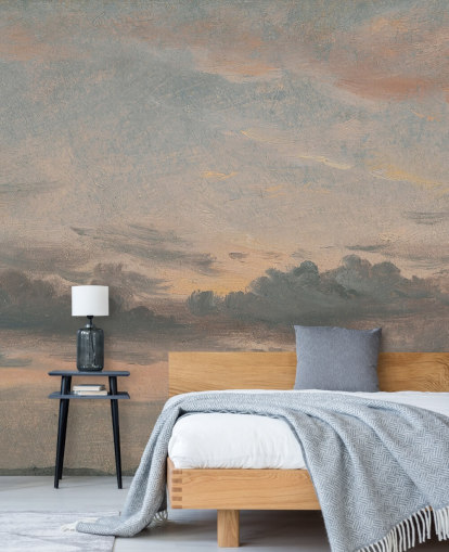 carta da parati fine art chiamata A Cloud Study, Sunset di John Constable per camere da letto e salotti