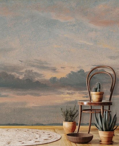 Kunsttapete mit dem Titel A Cloud Study, Sunset von John Constable für Schlafzimmer und Wohnzimmer
