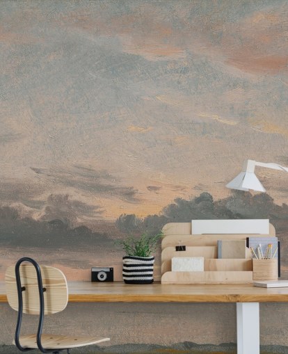 Kunsttapete mit dem Titel A Cloud Study, Sunset von John Constable für Schlafzimmer und Wohnzimmer