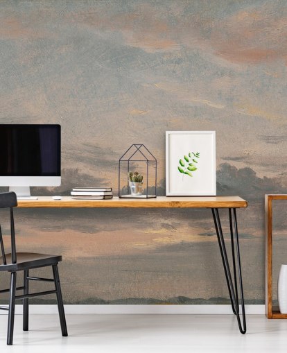 fine art behangmuurschildering genaamd A Cloud Study, Sunset van John Constable voor slaapkamers en woonkamers