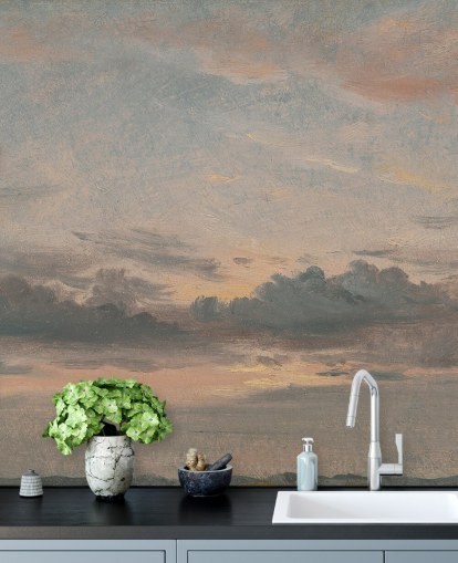fine art wallpaper mural called A Cloud Study, Sunset by John Constable for bedrooms and living rooms