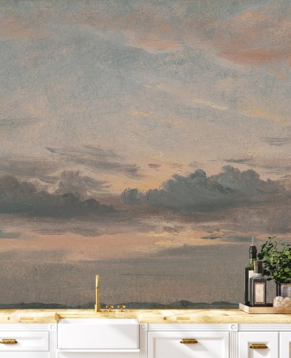 fine art wallpaper mural called A Cloud Study, Sunset by John Constable for bedrooms and living rooms