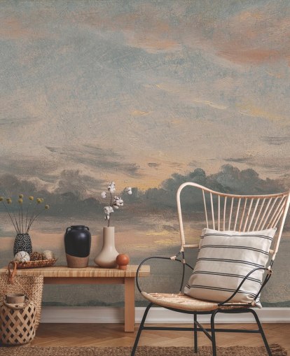 carta da parati fine art chiamata A Cloud Study, Sunset di John Constable per camere da letto e salotti