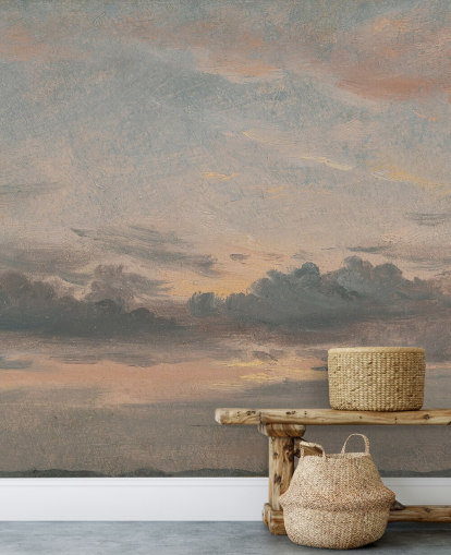 carta da parati fine art chiamata A Cloud Study, Sunset di John Constable per camere da letto e salotti