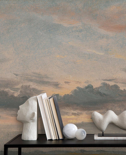 fine art behangmuurschildering genaamd A Cloud Study, Sunset van John Constable voor slaapkamers en woonkamers