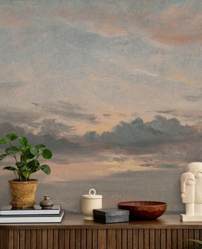 fine art behangmuurschildering genaamd A Cloud Study, Sunset van John Constable voor slaapkamers en woonkamers