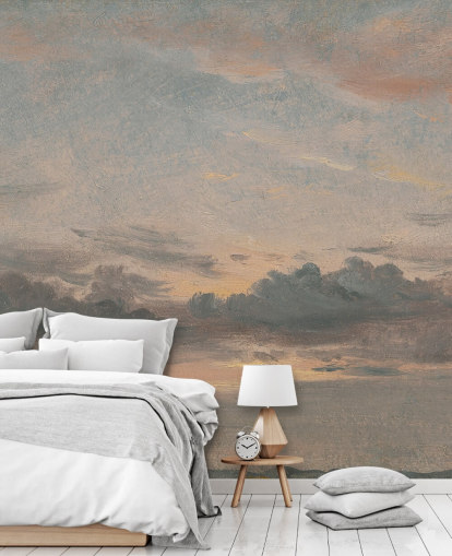 fine art wallpaper mural called A Cloud Study, Sunset by John Constable for bedrooms and living rooms fine art wallpaper mural called A Cloud Study, Sunset by John Constable for bedrooms and living rooms