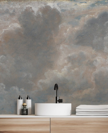 kunstmuurschildering genaamd Cloud Study van John Constable voor woonkamers, badkamers en slaapkamers kunstmuurschildering genaamd Cloud Study van John Constable voor woonkamers, badkamers en slaapkamers