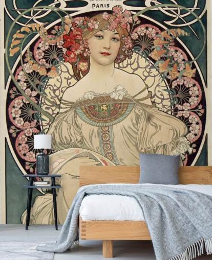 fine art wall mural called F. Champenois Imprimeur-Editeur by Alphonse Mucha fine art wall mural called F. Champenois Imprimeur-Editeur by Alphonse Mucha