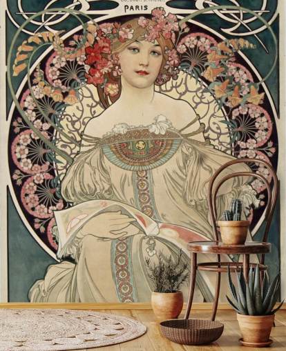 Kunstmalerei namens F. Champenois Imprimeur-Editeur von Alphonse Mucha