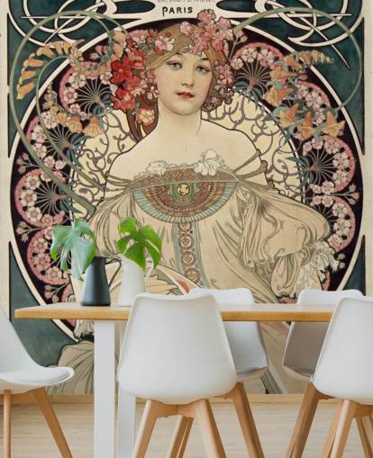 fine art wall mural called F. Champenois Imprimeur-Editeur by Alphonse Mucha fine art wall mural called F. Champenois Imprimeur-Editeur by Alphonse Mucha
