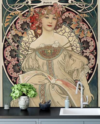 fine art wall mural called F. Champenois Imprimeur-Editeur by Alphonse Mucha