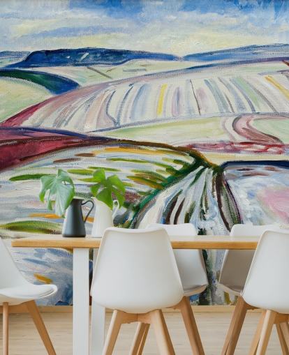 carta da parati fine art chiamata Field in Snow di Edvard Munch per salotti e cucine carta da parati fine art chiamata Field in Snow di Edvard Munch per salotti e cucine