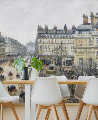 Camille Pissarron taide-seinämaalaus nimeltä Place du Theatre Francais Camille Pissarron taide-seinämaalaus nimeltä Place du Theatre Francais