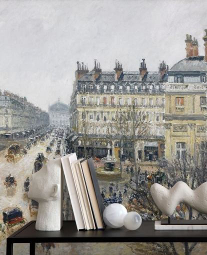 mural de pared de bellas artes llamado Place du Theatre Francais de Camille Pissarro mural de pared de bellas artes llamado Place du Theatre Francais de Camille Pissarro