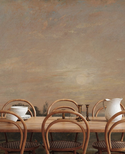 kunsttapet vægmaleri kaldet Hampstead Heath kigger mod Harrow af John Constable