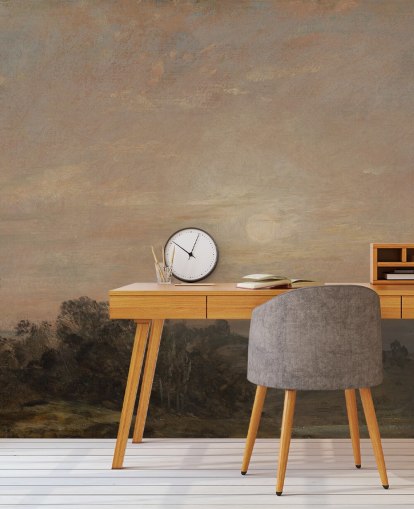 fine art wallpaper mural called Hampstead Heath looking towards Harrow by John Constable