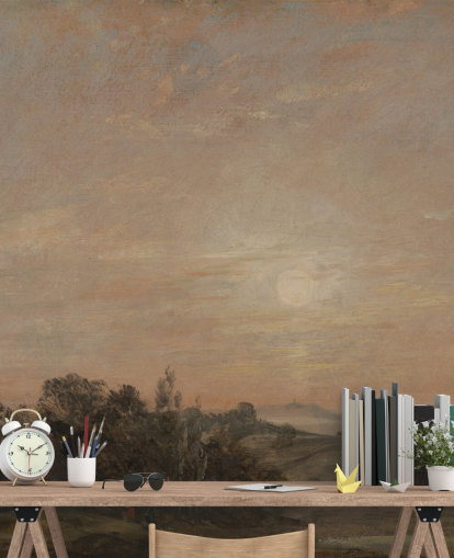 fine art wallpaper mural called Hampstead Heath looking towards Harrow by John Constable fine art wallpaper mural called Hampstead Heath looking towards Harrow by John Constable