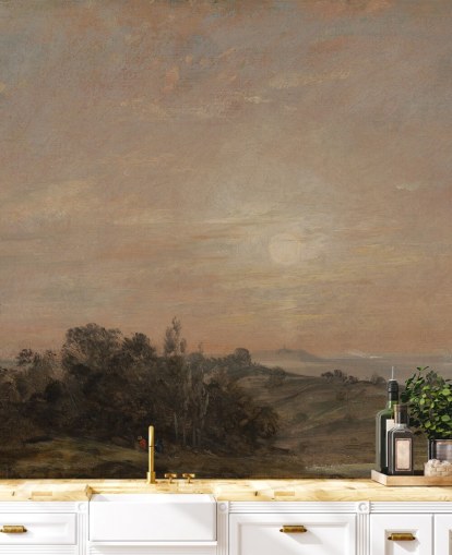 fine art wallpaper mural called Hampstead Heath looking towards Harrow by John Constable